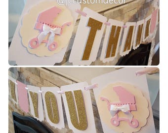 It's a Girl boy banner-Baby Thank you banner-Baby Shower Thank you banner-Baby girl banner banner-Baby Shower Banner-Its A Boy Girl Banner