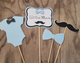 Little Man Baby Shower Centerpiece Ideas Tier Diaper Cake Little