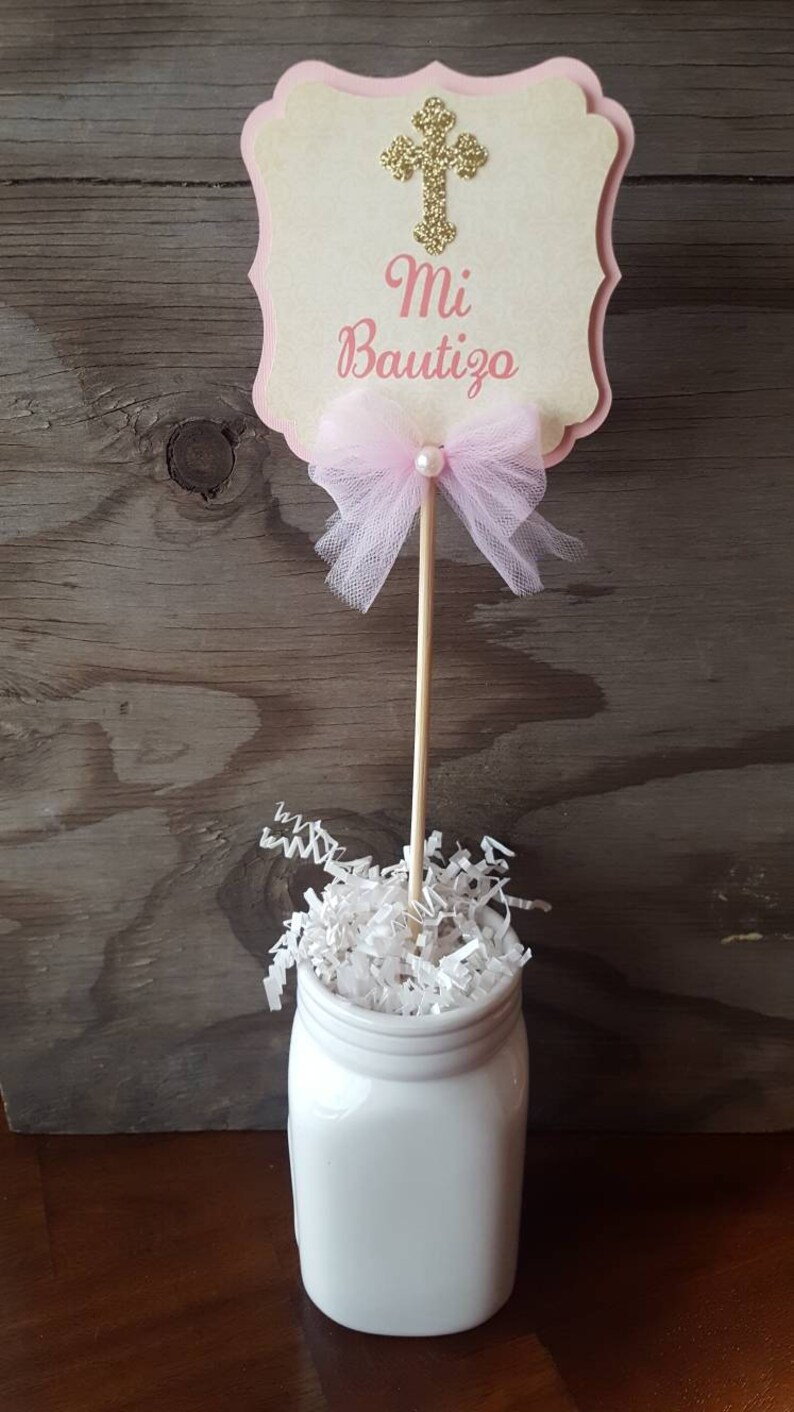 Mi Bautizo Baptism Boy Girl Centerpiece-religious - Etsy