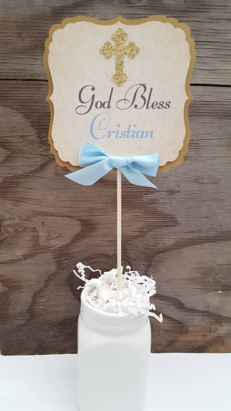 Baptism Boy Girl Centerpiecebaptism Etsy