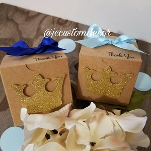 Royal Prince Favor Box-Royal Prince baby shower birthday favor Box-Royal blue favor box-Crown Favor Box-Baby Prince Favor box-Royal Prince