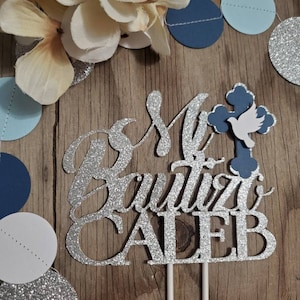 Mi Bautizo Cake Topper-Mi Bautizo Topper-Mi Bautizo-Mi Bautizo Decoration-Spanish Cake Topper-Mi Bautizo Decor-Bautizo boy cake topper-boy