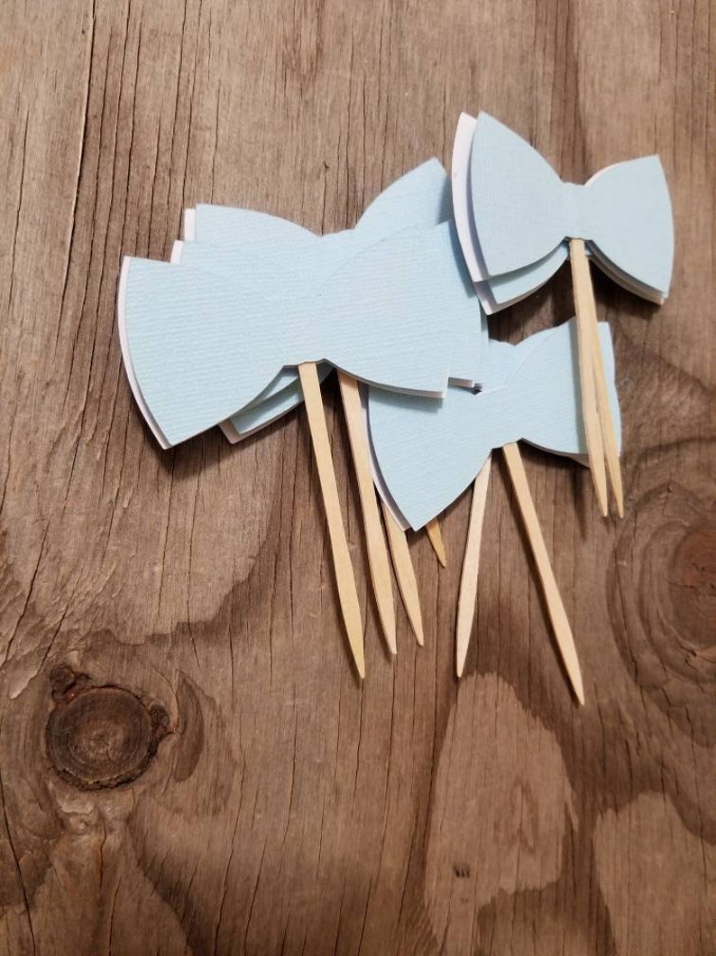 Bowtie Mustache Stache Cupcake Toppers-Little Man Cupcake Toppers-Little Man Baby Shower Birthday Cupcake Toppers-In your colors-Little man
