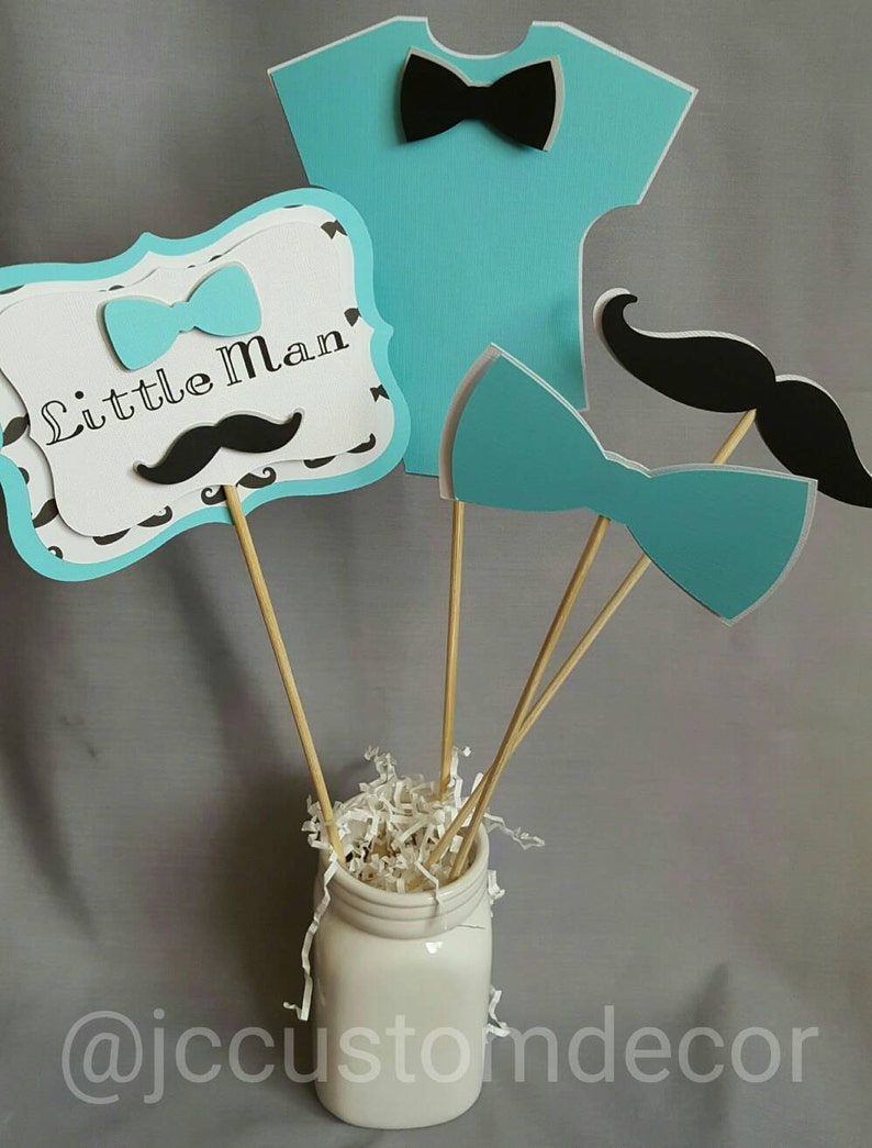 Little Man Centerpiece Baby Shower Boy