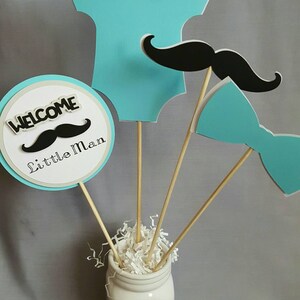 Little Man Centerpiece -Little Man Baby Shower Centerpiece-Little Man Centerpiece-Little Man Shower Baby Shower-Baby Boy--Baby Boy Shower