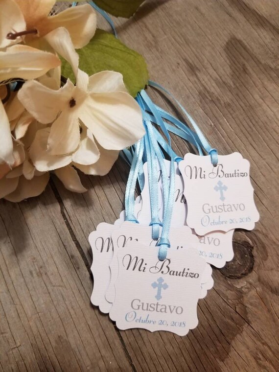 Mi Bautizo Personalized Tags-mi Bautizo Tags-mi Bautizo-mi | Etsy