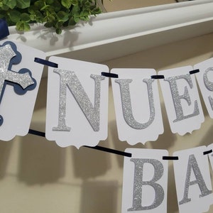 Mi Bautizo banner-Mi Bautizo girl boy banner-Mi Bautizo-God Bless banner-Christening boy girl banner-Baptism boy girl banner-Nuestro Bautizo