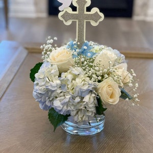 Baptism Boy Girl Cross Dove Centerpiece-boy Communion Centerpiece ...