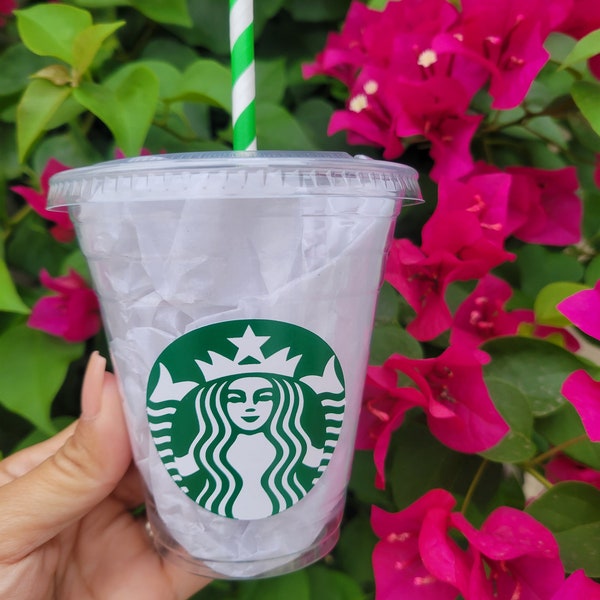 Starbucks Disposable Theme party cups-Starbucks Party Disposable Plastic cups-Starbucks Pretend play cups-Coffee theme party cups-Starbucks