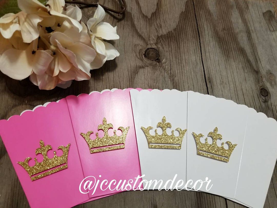 Tiara Boxes Princess Crown Tiara Favor Boxes-pink Gold Princess Favor Box-princess ...
