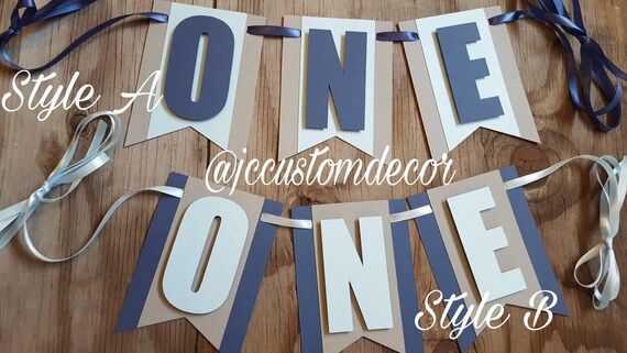 One Boy Highchair Banner-One boy birthday banner-One | Etsy