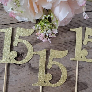 15th Birthday Centerpiece-any Age Number Centerpiece-15 Number ...