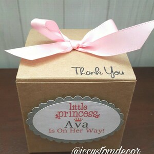 Personalized Little Princess Baby Shower Favor Treat Box-Little Princess baby shower-Little Princess Theme-Princess Baby Girl Favor Box-Girl