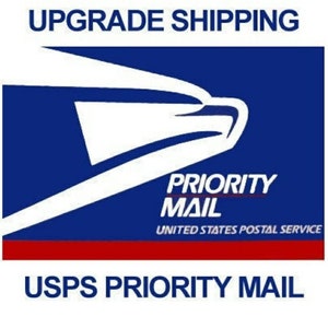 May include: A blue and red USPS Priority Mail logo with a white eagle graphic and the text "PRIORITY MAIL" and "UNITED STATES POSTAL SERVICE".