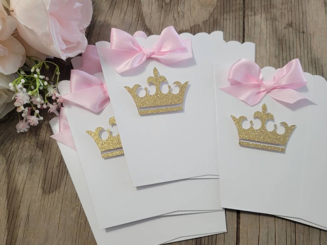 Princess Crown Tiara Favor Boxespink Gold Princess Favor Boxprincess