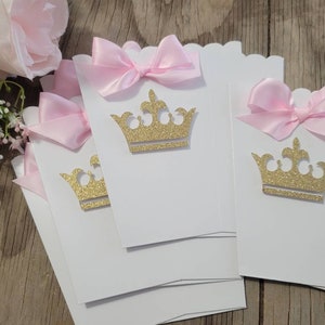 Princess Crown Tiara favor boxes-Pink Gold Princess favor box-Princess Favor Box-Princess baby shower Birthday favor boxes-Tiara Crown Boxes