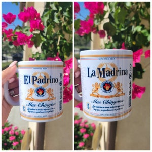 La Madrina mug-El Padrino mug-Padrinos mug gift-Padrinos proposal mug gift-Gifts for padrino Madrina-Bautizo padrino gift-Madrina chingona