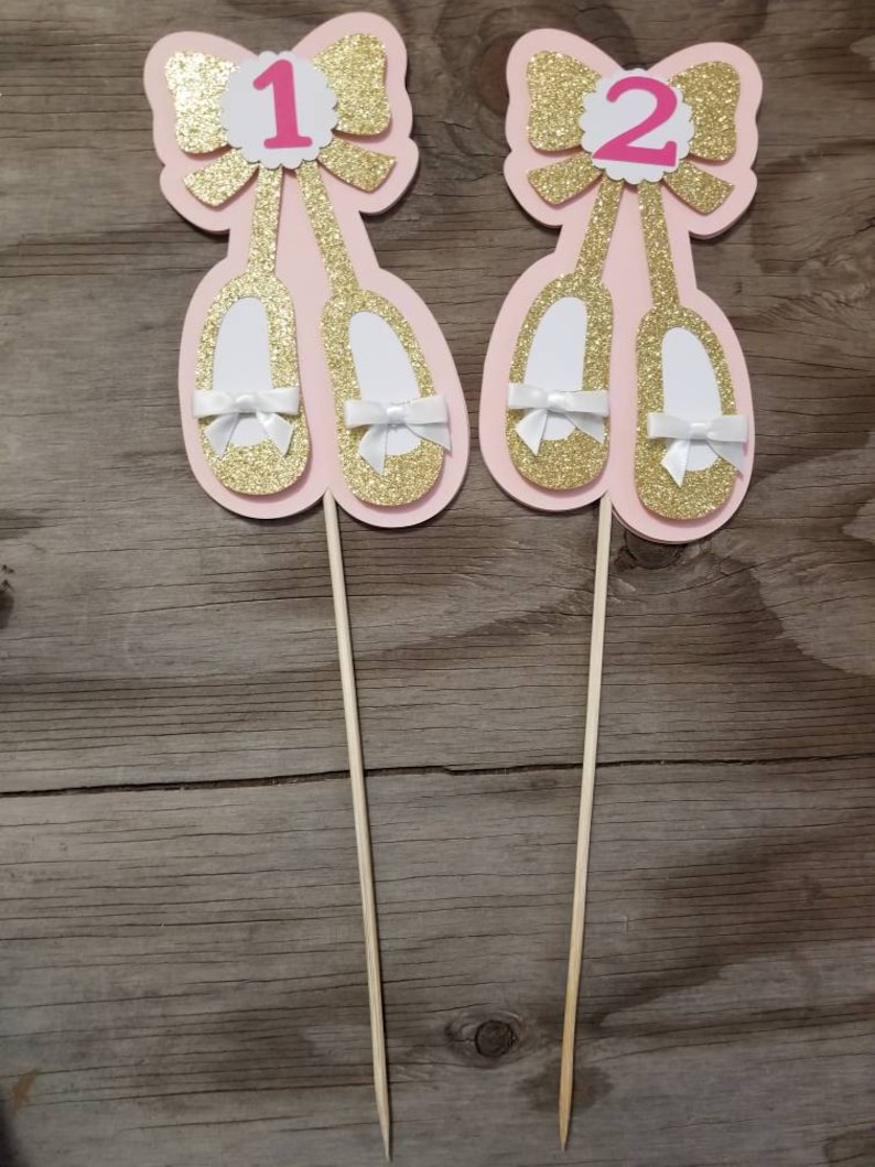 Ballerina Birthday-Ballerina Baby shower centerpiece-Ballerina theme pink gold centerpiece-Ballet slippers centerpiece-Ballerina baby shower