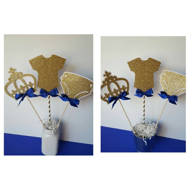 Royal Prince Baby Shower Centerpiecebaby Prince Shower Etsy