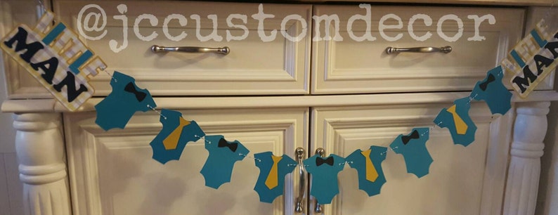 Little Man Onesie Banne Little man banner-boy baby shower banner-Little Man Shower onesie bow and tie banner-little man birthday