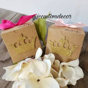 Princess Favor Box-Princess baby shower birthday favor Box-Princess Crown favor box-Crown Favor Box-Baby Princess Favor box-Princess Shower