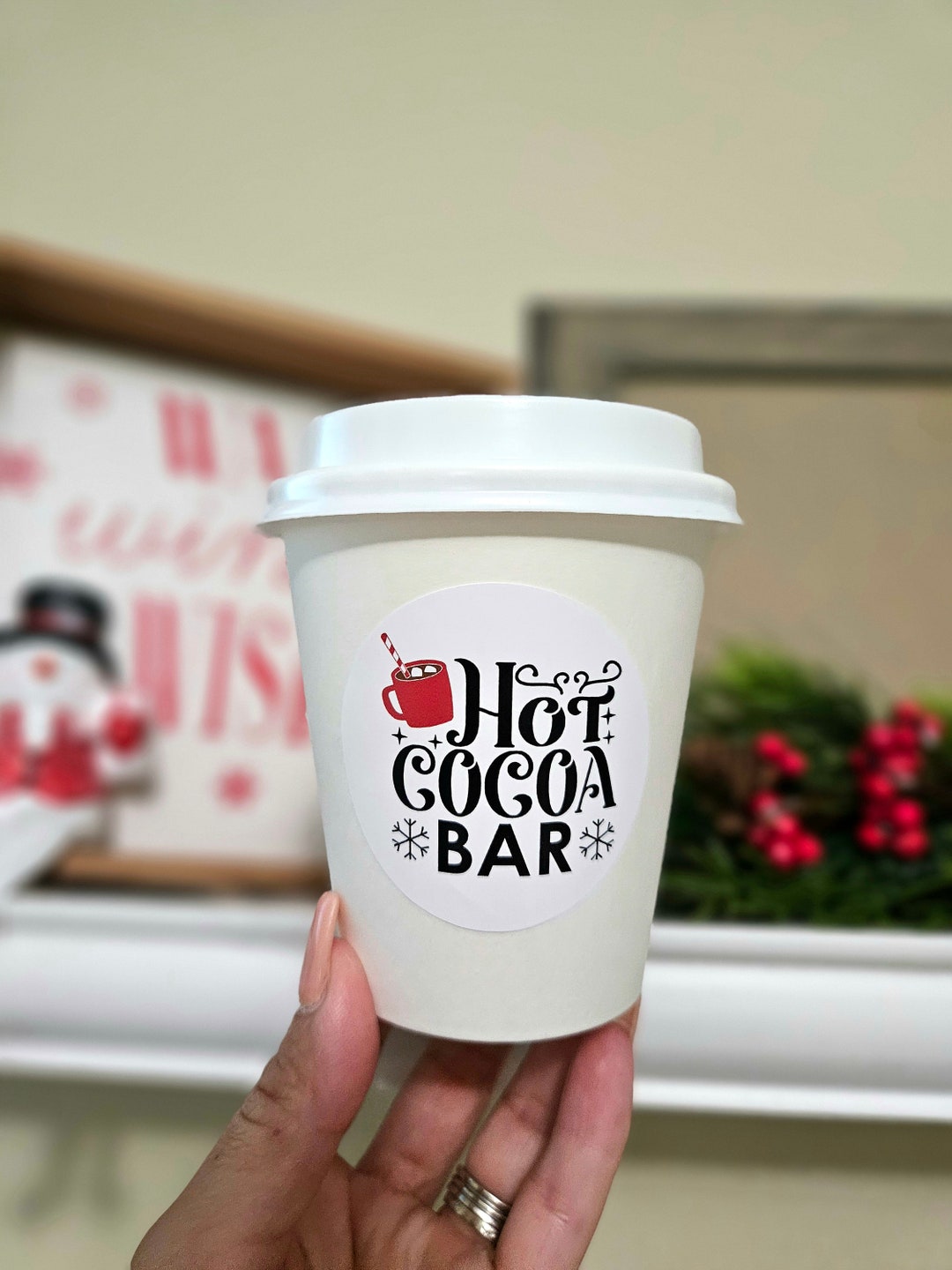 Hot Cocoa Bar Party Paper Cupshot Chocolate Bar Cupshot Chocolate