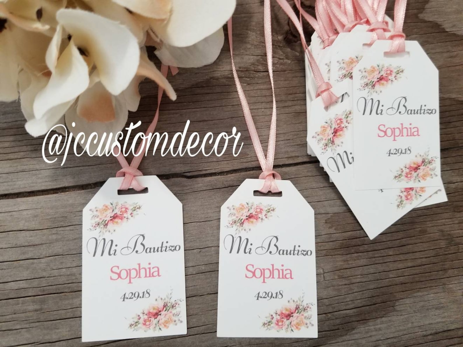Girl Mi Bautizo Favor Tags-mi Bautizo Girl Tags-mi Bautizo | Etsy
