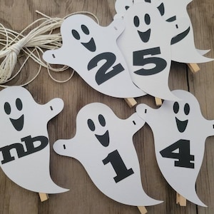 Ghost monthly milestone banner-Halloween theme milestone monthly banner-Spooky birthday banner-Ghost monthly banner-Ghost theme banner-Ghost