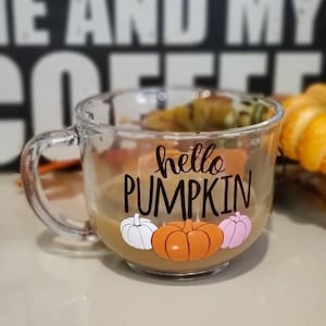Hello pumpkin coffee mug-Hello pumpkin mug-Hello Pumpkin mug gift-Hello Pumpkin-Fall Autumn coffee mug-Pumpkin mug-Pink pumpkin mug-fall mug