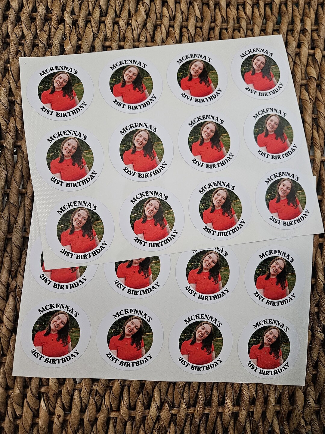Personalized Photo Birthday Labels-custom Picture Party Favor Labels ...