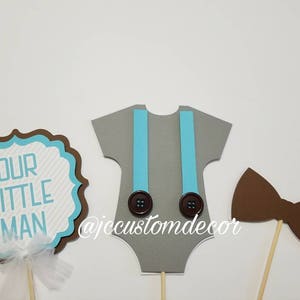 Little Man Centerpiece-Little Man Baby Shower Centerpiece-Little Man Centerpiece-Little Man-Boy Baby Shower-Baby Boy-Onesie Centerpiece