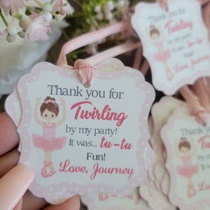 Ballerina favor tags-Ballerina Ballet birthday tags-Ballerina Tags-Ballerina theme birthday tags-Ballerina birthday-Girl birthday tags