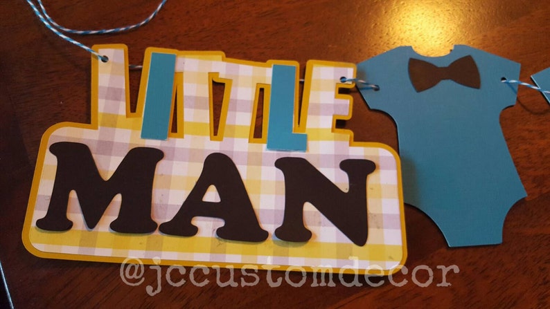 Little Man Onesie Banne Little man banner-boy baby shower banner-Little Man Shower onesie bow and tie banner-little man birthday