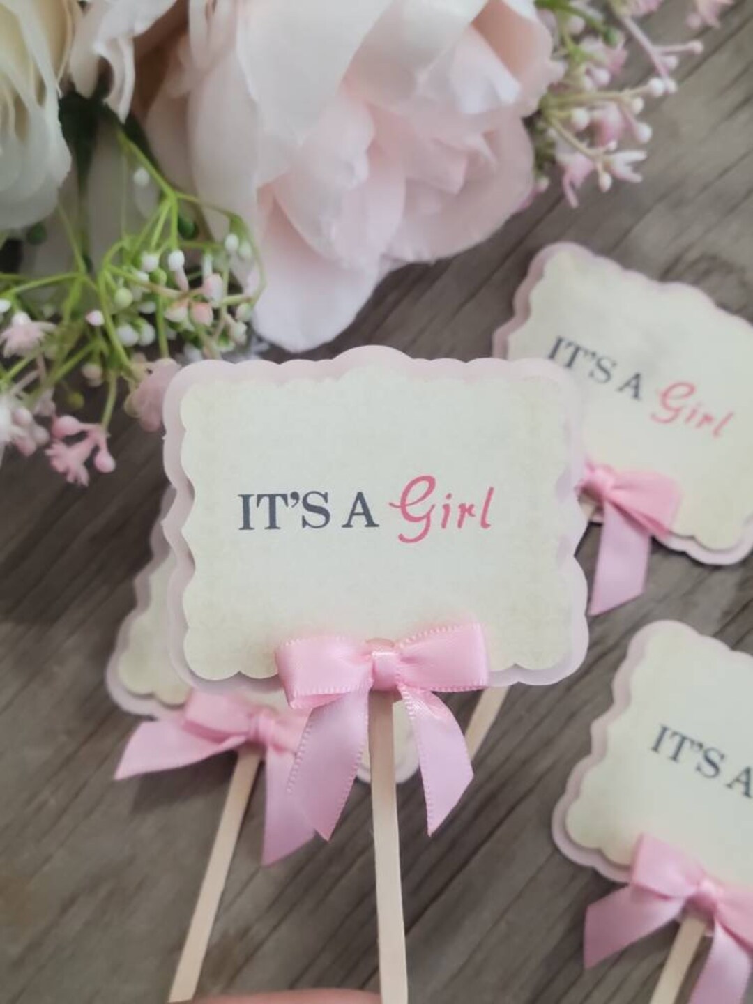 It's A Girl Cupcake Toppers, It's A Girl Toppersits A Girlbaby Girl