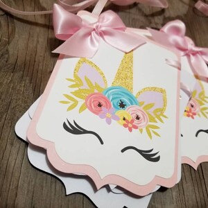 Unicorn One Birthday Banner-Unicorn Theme Banner-Unicorn face banner-Unicorn banner-Unicorn Highchair banner-one unicorn highchair banner image 6