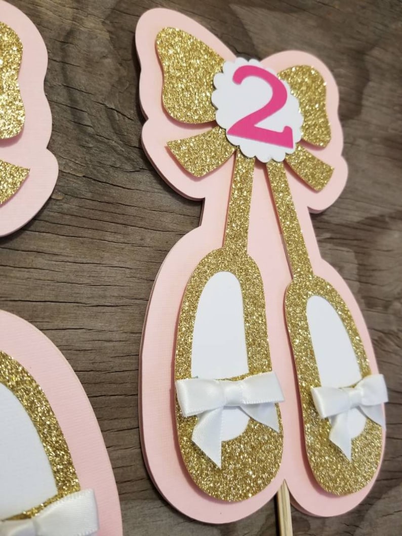 Ballerina Birthday-Ballerina Baby shower centerpiece-Ballerina theme pink gold centerpiece-Ballet slippers centerpiece-Ballerina baby shower