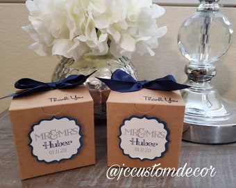 Wedding Personalized Favor Boxes-Mr and Mrs Wedding Favor Boxes-Wedding Favor Boxes-In your colors-Wedding Favors-Wedding Treat Favor Boxes