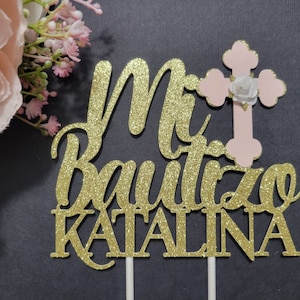 Mi Bautizo Cake Topper-Mi Bautizo Topper-Mi Bautizo-Mi Bautizo Decoration-Spanish Cake Topper-Mi Bautizo Decor-Bautizo Girl cake topper-girl