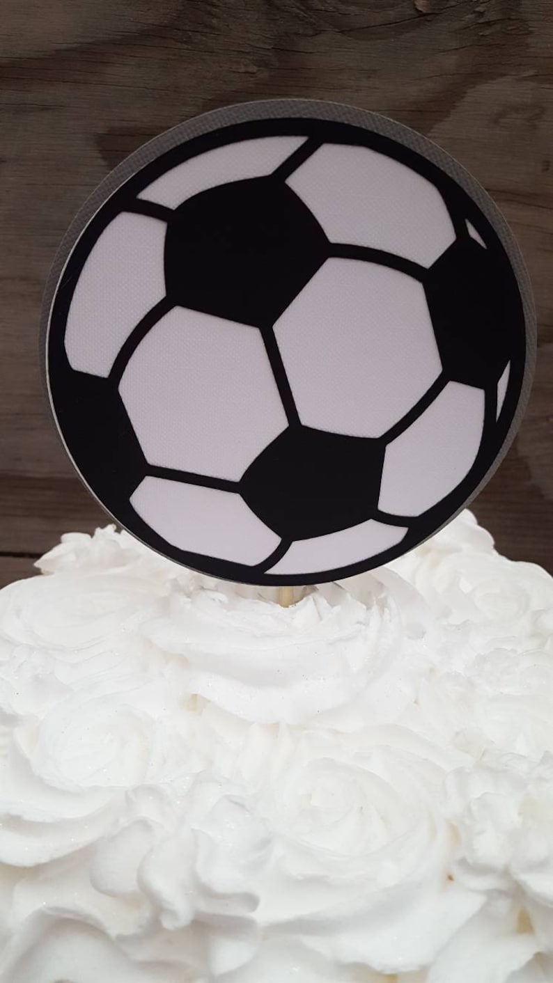 Soccer Ball Cake Toppersoccer Cake Toppersports Cake Etsy