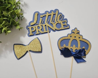 It's A Prince baby shower centerpiece-Its A Prince-Royal baby prince shower-Royal baby shower-Royal gold centerpiece-royal blue and gold