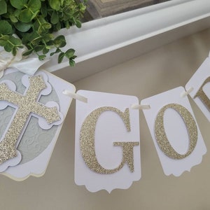 Baptism Boy Girl Banner-Baptism Banner-Baptism Decorations-First Communion Banner-Mi Bautizo Banner-God Bless Banner-Baptism Banner Girl Boy