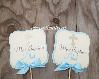 Baptism Boy Girl Centerpiece-Communion Centerpiece-Baptism Centerpiece-Cross Centerpiece-Christening  Centerpiece- MiBautizo Centerpiece