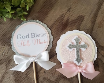 Baptism Boy Girl Centerpiece-Communion Centerpiece-Baptism Centerpiece-Cross Centerpiece-Christening  Centerpiece- MiBautizo Centerpiece