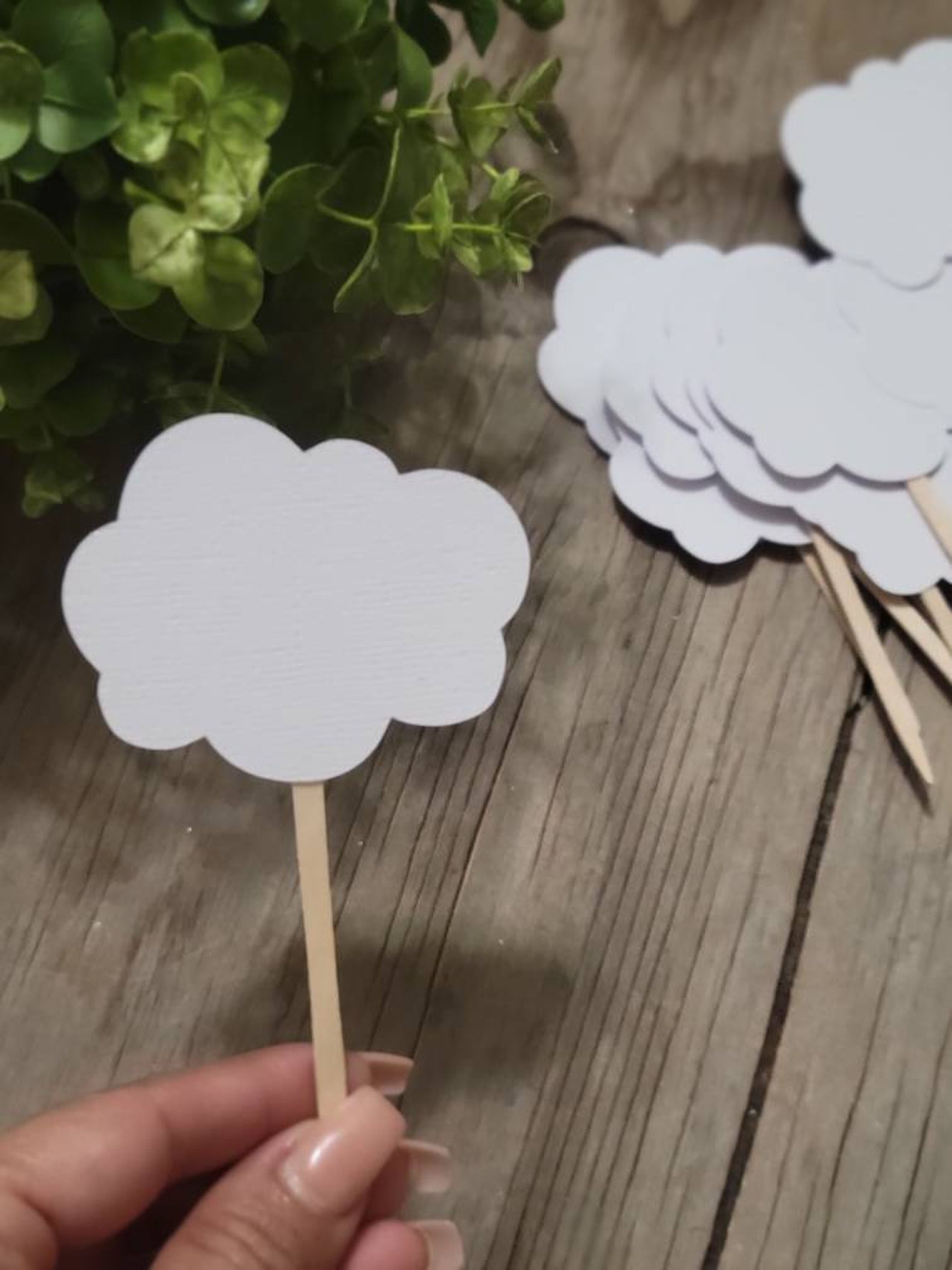 Cloud Cupcake Toppers-cloud Toppers-up up and Away Cupcake - Etsy