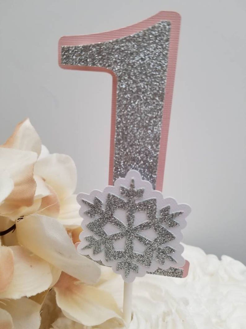 Download 1st birthday snowflake cake topper-1st snowflake cake | Etsy