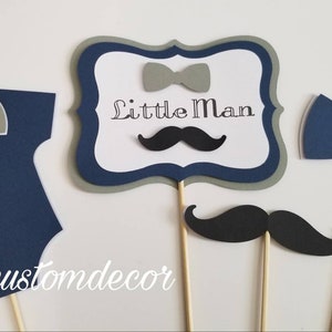 Little Man Centerpiece -Little Man Baby Shower Centerpiece-Little Man Centerpiece-Little Man Shower Baby Shower-Baby Boy--Baby Boy Shower