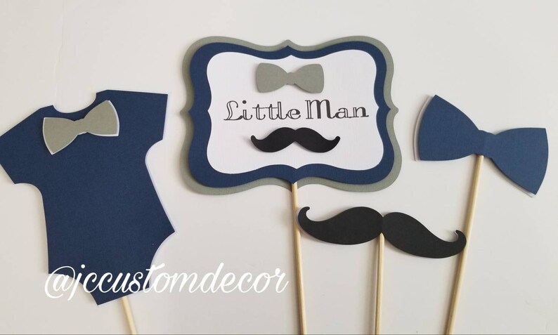 Little Man Centerpiece Baby Shower Boy