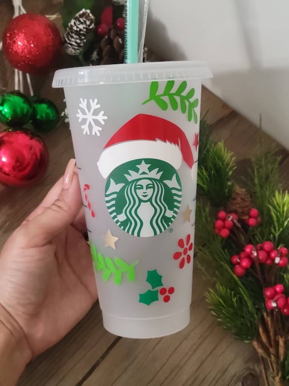 Christmas Starbucks Cup-christmas Cup Gift-teacher Christmas Gift-starbuck  Lover Christmas Gift-holiday Starbucks Cup-santa Holiday Tumbler 