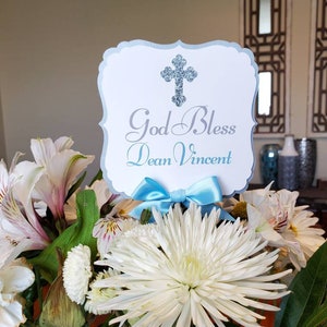 Baptism Boy Girl Centerpiece-Communion Centerpiece-Baptism Centerpiece-Cross Centerpiece-Christening  Centerpiece- MiBautizo Centerpiece