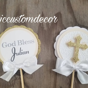 Baptism Boy Girl Centerpiece-Communion Centerpiece-Baptism Centerpiece-Cross Centerpiece-Christening  Centerpiece- MiBautizo Centerpiece
